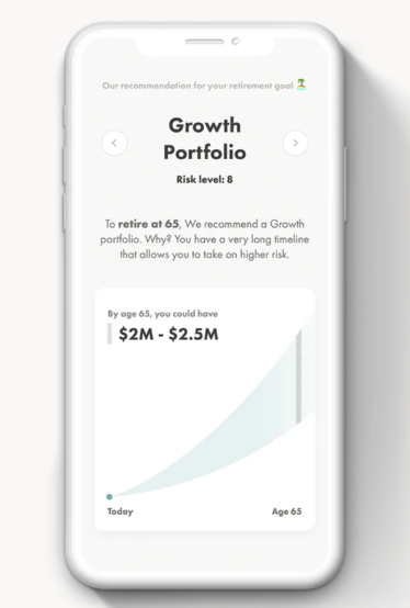 screenshot of Wealthsimple Invest